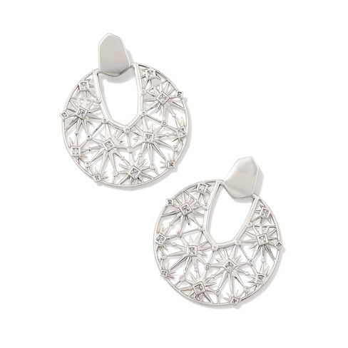 KENDRA buy SCOTT Sienna Sun Statement Earrings In Silver NWT