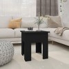 vidaXL Coffee Table Black 15.7"x15.7"x16.5" Engineered Wood - 2 of 4