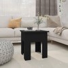 vidaXL Coffee Table Black 15.7"x15.7"x16.5" Engineered Wood - image 2 of 4