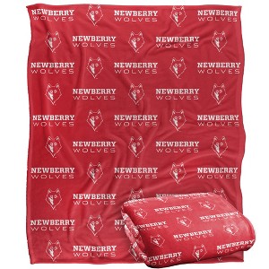 Newberry College Logo Pattern Silky Touch Blanket White 50x60 - 1 of 4