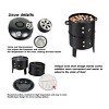 Kumasinova Outdoor Double-Layer Grill, Charcoal Wood-Fired Braising and Smoking Stove, Oil-Fume Free Vertical Charcoal Design - 2 of 4