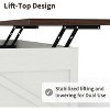 Farmhouse Lift Top Coffee Table with Hydraulic Height Adjustment – Multifunctional Adjustable End Table Featuring Hidden Storage Compartment - 4 of 4