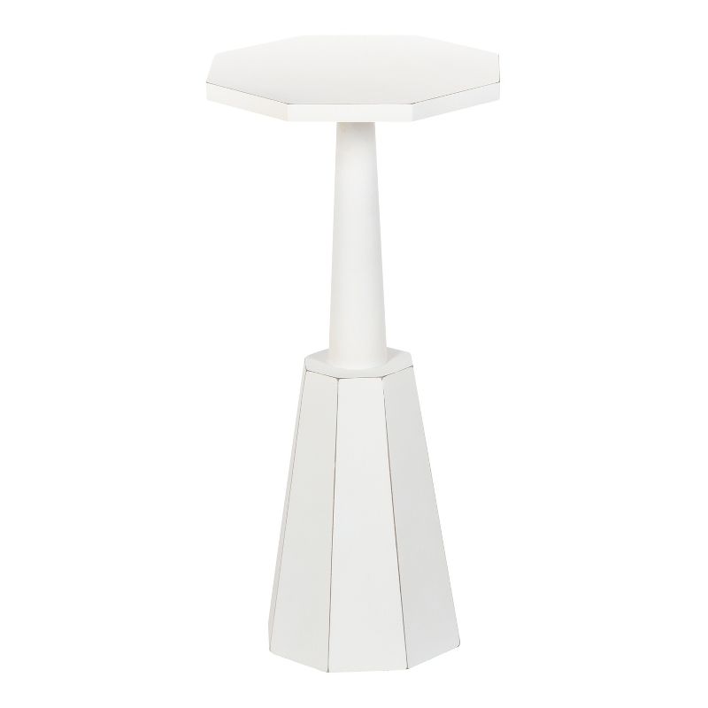 Kate and Laurel Octavia Octagon MDF Drink Table, 11x11x24, White, 1 of 10