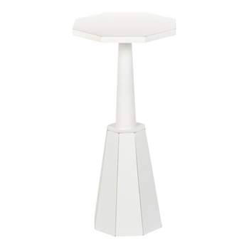 Kate and Laurel Octavia Octagon MDF Drink Table, 11x11x24, White
