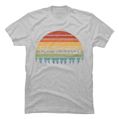 Men's Design By Humans Uplifting Retro Sun Vintage Be Kind Happy Positive Gift By cssdru T-Shirt