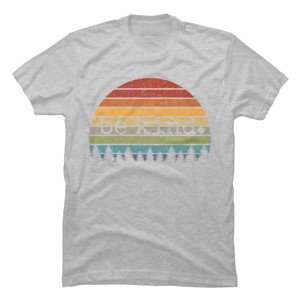 Men's Design By Humans Uplifting Retro Sun Vintage Be Kind Happy Positive Gift By cssdru T-Shirt - 1 of 4