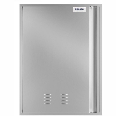 Whizmax 24" H x 17" W Stainless Steel Outdoor Kitchen Door with Recessed Handle 304 Stainless Steel Single Access Door for BBQ Island