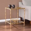 Oversley Glass-Top Accent Table - Gold - SEI - 2 of 4
