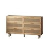 FONTOI Retro Farmhouse Style Wooden Dresser with 6 Drawers, Storage Cabinet for Bedroom, Natural, 15.75"*29.72"*51.18" - 4 of 4