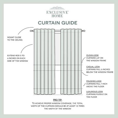 Navy Velvet Light-Filtering Back Tab Curtain Panels, 52" x 84"