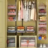 MaseiKar 6 Tier Closet Hanging Organizer, Clothes Hanging Shelves with 4 Hanging Hooks 5 S Hooks, Wire Storage Basket Bins, for Clothing Sweaters - 2 of 4