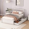 Whisen Modern Design Wooden Twin Size Platform Bed Frame with 2 Drawers/ Trundle - 3 of 4