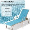 Crestlive Products Set of 2 Outdoor Lounger Aluminum Frame Chaise Lounge Chairs with Arms & 5 Adjustable Recline Positions - 4 of 4