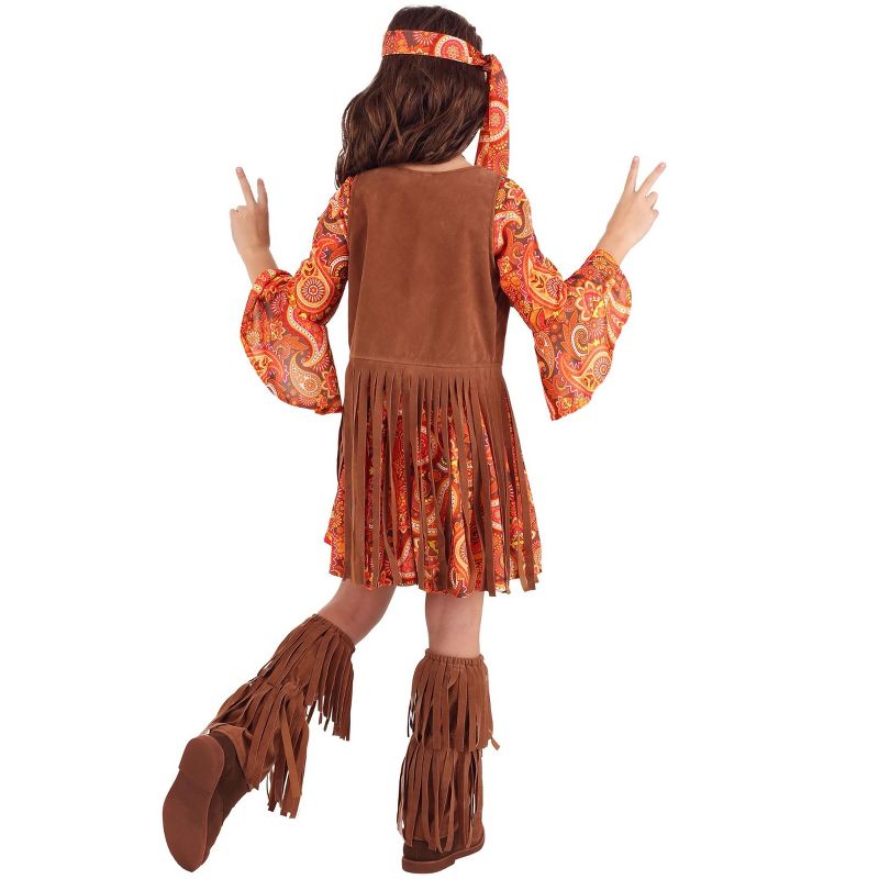 HalloweenCostumes.com Fringe Hippie Girls Costume, 2 of 4