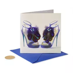 Fashion Feather Heels Card - PAPYRUS