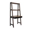 Alilang 31.90 Inch Ladder Desk with Built-In Drawer and Open Shelving for Small Spaces - Natural Wood Brown - 4 of 4