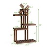 Costway Wood Plant Stand 5 Tier Shelf Multiple Flower Pot Windmill Design - 2 of 4