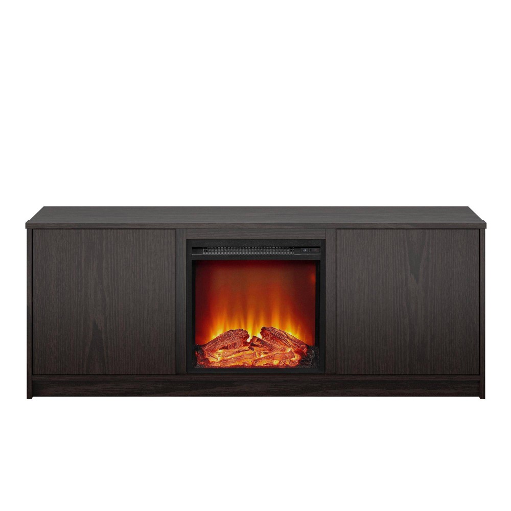 Photos - Electric Fireplace Caldare  TV Stand Espresso - Room & Joy