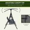 CAVINAS 2-Seat Patio Swing Chair,Porch Swing with Pivot Storage Table,Cup Holder and Adjustable Shade,Outdoor Swing for Backyard,Poolside,Garden - 4 of 4