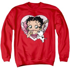 Betty Boop I Love Betty Adult Crewneck Sweatshirt - 1 of 4