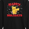 Boys' - Pokémon - Pikachu Happy Holidays Long Sleeve Graphic T-Shirt - 2 of 4