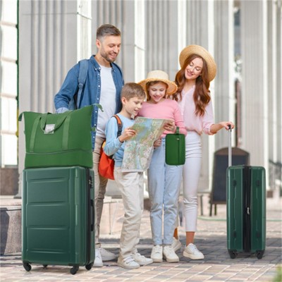 BEAFUP 2-Piece Luggage Set with Expandable Spinner Wheels ABS Lightweight Suitcase with TSA Lock - 20", 24" for Travel