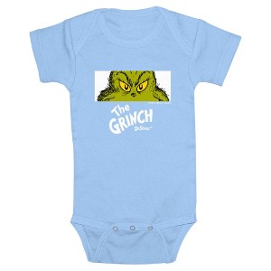 Infant's Dr. Seuss Grinch Eyes Crop  Bodysuit - Light Blue - 24 Months - 1 of 3