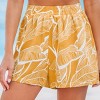 Women's Tropical Leaf Print Beach Cover-UpShorts - Cupshe - 2 of 4