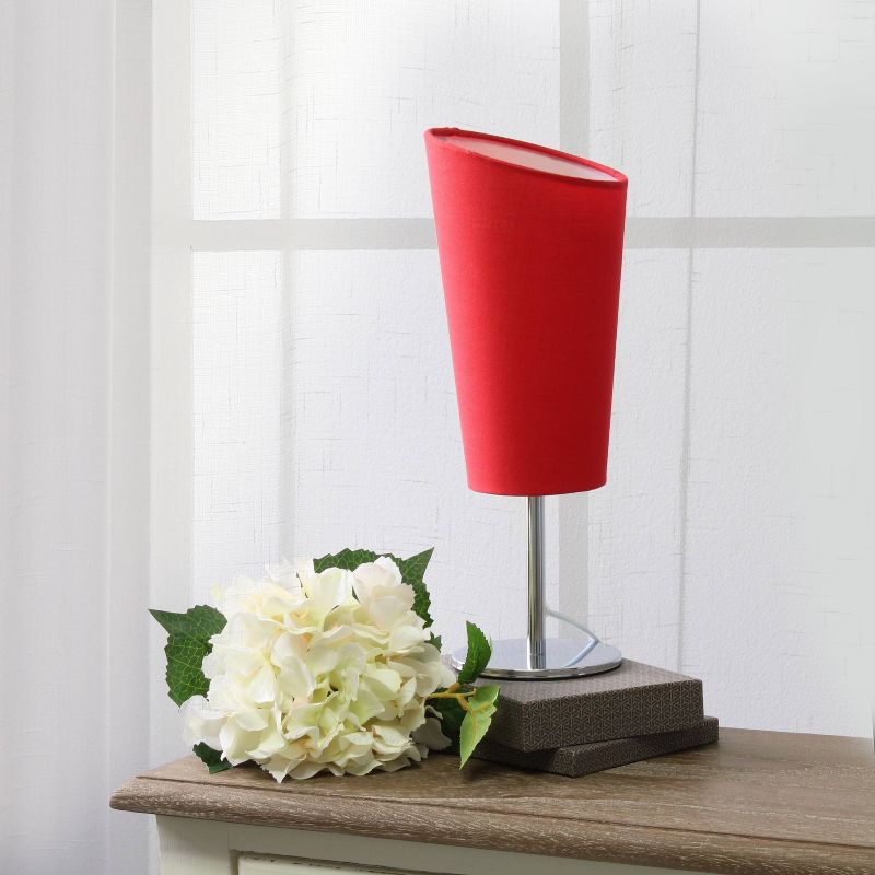  Mini Table Lamp with Angled Fabric Shade - Simple Designs, 3 of 8