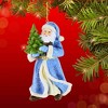Roman 5.0 Inch Blue Santa Christmas Tree Ornament , Staff Wreath Tree Book (1PC) - 3 of 3