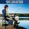 Bestier Camping Chair: 225lbs Steel Frame | 3-Second Fold 2 Packs-Blue - 3 of 4