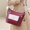 MKF Collection Serenity Color Block Vegan Leather Women’s Crossbody Bag by Mia K  - Wine Blush - 3 of 4