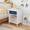 Racxily Wooden Nightstand with Drawer & Shelf, Modern Bedside Table for Kids & Adults - 3 of 4