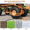Garden Cart, Graden Dump Cart, Yard Utility Wagon with 180° Adjustable Handle, All Terrain Tires & Quick Release System - 3 of 4