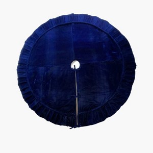 Vickerman 60" Plush Midnight Blue Velvet Christmas Tree Skirt - 1 of 2