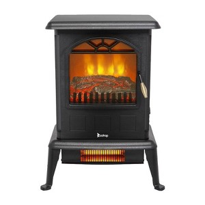 Karl Home 1500-Watt Infrared Electric Fireplace Stove with 2 Heat Settings in Black - 1 of 4