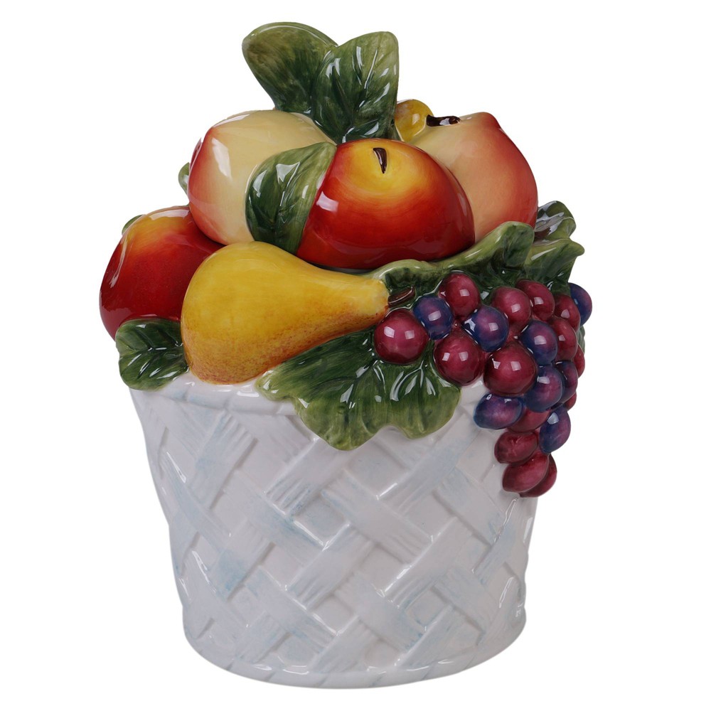88oz Earthenware Fruit Basket Cookie Jar - Certified International