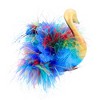 Italian Ornaments 4.0 Inch Golden Plumme Clip On Peacock Feathers Tree Ornaments - 4 of 4