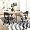 Area Rugs: Washable Non-Slip Modern Abstract Stripes Carpet, Soft Low Pile Foldable Stain Resistant Rugs for Living Room, Bedroom, Home, Brown - 3 of 4