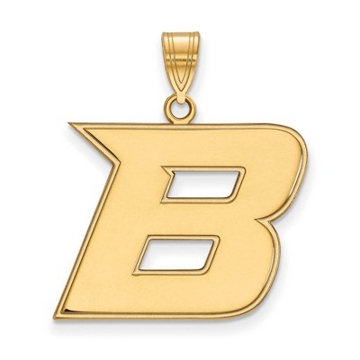 Black Bow Jewelry 10k Yellow Gold Boise State Broncos NCAA Large Pendant