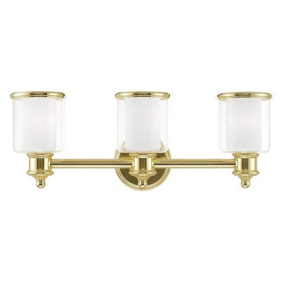 Livex Lighting Middlebush 3 - Light Vanity in  Polished Brass