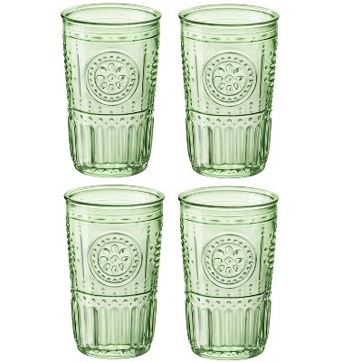 Bormioli Rocco Romantic Cooler 16 Ounce Drinking Glass, 4-Piece