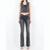 Women's Chic V Cut Ruched Flare Pants - American Bazi - 3 of 4