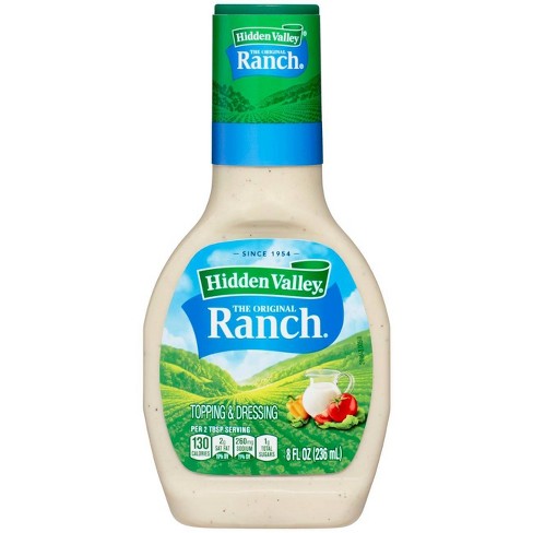 Hidden Valley Original Ranch Salad Dressing & Topping - Gluten Free - 8 fl  oz