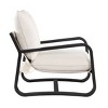 Okak Sling Accent Chair with Comfy Fabric Upholstery Cushion Metal Frame Stylish Reading Armchair for Living Room Waiting Room - 3 of 4