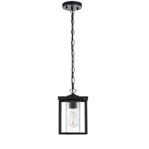 Elegant Lighting Dover 7 inch Outdoor Pendant in Black 7 inch Outdoor Pendant in Black - 1 of 4