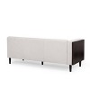 Clermont Mid Century Modern Fabric Tufted Sectional Sofa Set Beige/Brown - Christopher Knight Home: L-Shaped, Upholstered, Wood Legs - 3 of 4