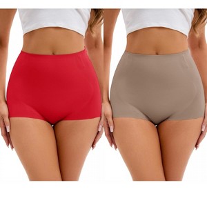 INSPIRE CHIC 2 Pcs Women's High Waisted Briefs Tummy Control Butt Lifter Control Lady Panties - 1 of 4