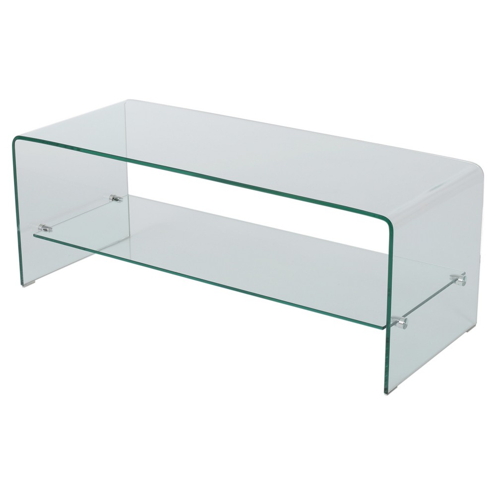 Photos - Mount/Stand Ramona Console with Shelf TV Stand for TVs up to 44" Clear - Christopher K