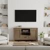Rowan TV Stand for TVs up to 60" Smoky Brown - Wyndenhall: Contemporary Style, 30-Inch Height, Storage Drawer - 3 of 4